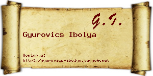 Gyurovics Ibolya névjegykártya